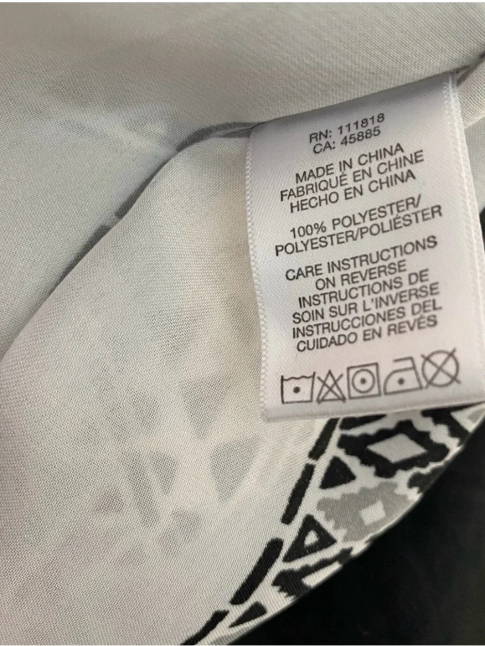 Michael Kors Elegant top with black and white geometric.  EUC